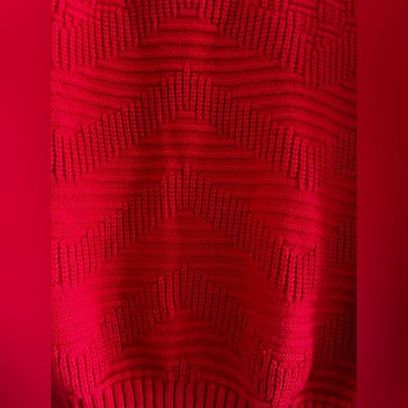 Vintage Keneth‎ Too! SZ S/M Red Crew Neck Sweater Classic Knit 80s - Picture 5 of 16